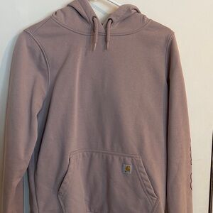 Carhartt women’s Rain Defender Relaxed Fit Hoodie in Dusty Mauve